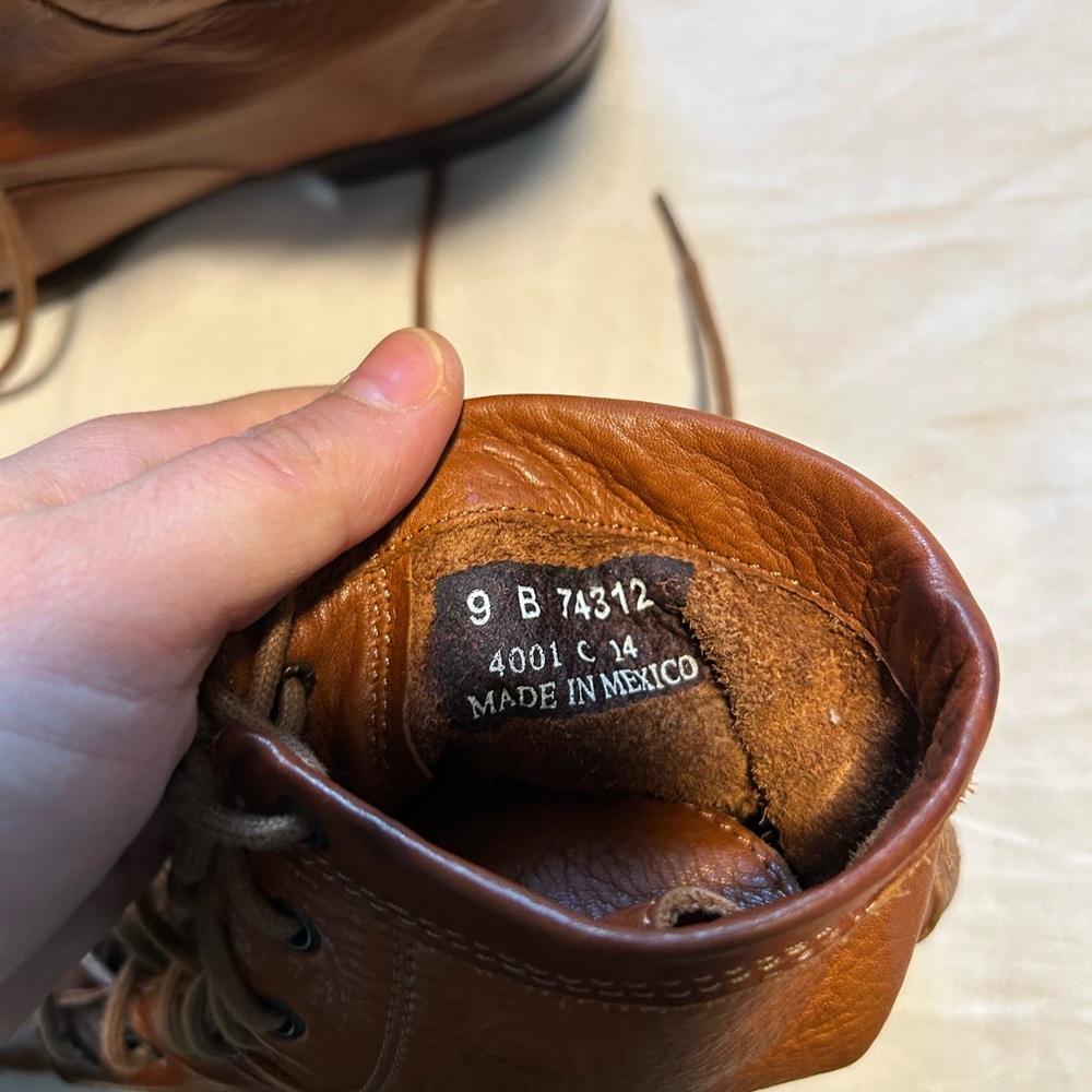 Frye Tan Leather Lace-Up Boots - Picture 4 of 4